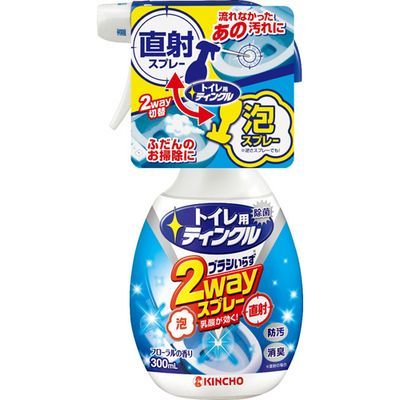 大日本除虫菊株式会社トイレ用ティンクル トイレ洗剤 直射・泡 2wayスプレー 本体 （300mL）＜ピンポイントを狙い撃ち！汚れもつきにくく！＞