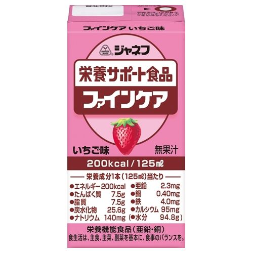 キユーピー株式会社ジャネフ　ファインケア いちご風味（125ml）＜高カロリータイプ流動食＞【ドラッグピュア楽天市場店】【CPT】