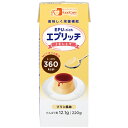 ■製品特徴 ●エプリッチゼリーは美味しく、簡単にエネルギー、たんぱく質が補給できるゼリーです。 ※MCT…中鎖脂肪酸油（Medium Chain Triglyceride）のこと。一般的な油を構成している脂肪酸（長鎖脂肪酸）に比べ、迅速にエネルギーになります。 ◆こんな方におすすめします ●十分に食事が摂れない方 ●ゼリー状のものが食べやすい方 ●甘いタイプは、デザートとして栄養補給したいとき ●甘くないタイプ（とうふ風味）は、食事として栄養補給したいとき ●やわらかく、なめらかなゼリー物性です 冷やし固めた状態のゼリーは、学会分類2013（食事）※コード 1j 相当です。 ※「日本摂食嚥下リハ会誌17（3）:255-267,2013」または 日本摂食嚥下リハ学会 HP ホームページ 『嚥下調整食学会分類2013』を必ずご参照ください。 ※参考）栢下淳・藤島一郎　編著：嚥下調整食学会分類2013に基づく市販食品 300 ■ご使用方法 ●1/3、1/2の切り分け方 パックの側面に1/3、1/2カットの目印が入っています。 1回で食べきれない場合は、数回に分けて食べたり、給食としてお出しする場合は、毎食ごとに味を変えて提供することができます。 ※目印は、紙パックごと切らずに、ゼリーを出してから、ものさし代わりに使用してください。 ■原材料名 ●甘いタイプ（12種類） 脱脂粉乳（国内製造、外国製造）、砂糖、粉飴、植物油脂、ゼラチン、中鎖脂肪酸油、デキストリン／カゼインNa、加工デンプン、乳化剤、安定剤（カラギナン）、pH調整剤、香料、着色料（プレーンには含まれません） ●甘くないタイプ（とうふ風味） 豆乳（大豆を含む、国内製造）、植物油脂、デキストリン、難消化性デキストリン、ゼラチン、中鎖脂肪酸油／カゼインNa（乳由来）、グルコン酸カルシウム、乳化剤、安定剤（カラギナン）、pH調整剤、グルコン酸亜鉛、ビタミンE、グルコン酸銅 ◆アレルギー(特定原材料等27品目) ●甘いタイプ（12種類） 乳成分、ゼラチン ●甘くないタイプ（とうふ風味） 乳成分、大豆、ゼラチン ■栄養成分表示 ■賞味期限 製造後6ヶ月 ■使用上の注意 ◆保存方法 直射日光を避け、なるべく5〜25℃の温度が一定した場所に保存してください。 ◆使用上の注意 必ず半日（約12時間）以上、冷蔵庫（2〜10℃）で冷やし固めてから開封してください。 1.夏期などは品温により内容物がゆるくなる場合がありますので、容器ごと冷やす場合、より長時間の冷蔵を必要とします。冷蔵方法が適切でない場合は、固まり具合が不十分になります。 2.型を使用する場合は60℃程度の湯煎で加熱して溶かした後、冷やすとまた固まります。別の容器に入れて、お好きな形が手軽に作れます。 3.加熱すると溶けますので、冷たいままお召し上がりください。 4.医師・栄養士等の指導にしたがってご使用ください。 5.開封後は必ず冷蔵庫に保管し、当日中にお召し上がりください。 6.製品により、少量の離水や容器のつなぎ目に沿って色が濃くなる場合がありますが、品質には問題ありません。 7.容器に漏れや膨張等があるものや、開封時に異臭等の異常があるものは使用しないでください。 ◆栄養機能食品（亜鉛・銅） ※甘くないタイプ（とうふ風味）のみ ●亜鉛は、味覚を正常に保つのに必要な栄養素です。 ●亜鉛は、皮膚や粘膜の健康維持を助ける栄養素です。 ●亜鉛は、たんぱく質・核酸の代謝に関与して、健康の維持に役立つ栄養素です。 ●銅は、赤血球の形成を助ける栄養素です。 ●銅は、多くの体内酵素の正常な働きと骨の形成を助ける栄養素です。 〇1日あたり1本（207g）を目安に摂取してください。 〇1日あたりの摂取目安量に含まれる当該栄養素成分の量の栄養素等表示基準値 （18歳以上、基準熱量2,200kcal）に占める割合：亜鉛52%、銅44% [注意事項] ●本品は多量摂取により疾病が治癒したり、より健康が増進するものではありません。1日の摂取目安量を守ってください。 ●亜鉛の摂り過ぎは、銅の吸収を阻害するおそれがありますので、過剰摂取にならないよう注意してください。 ●乳幼児・小児は本品の摂取を避けてください。 ●食生活は、主食、主菜、副菜を基本に食事のバランスを。 ●本品は特定保健用食品と異なり、消費者庁長官による個別の審査を受けたものではありません。 【お問い合わせ先】 こちらの商品につきましては当店(ドラッグピュア)または下記へお願いします。 株式会社フードケア 電話：042-700-0555 受付時間：月-金　8：30-17：00 広告文責：株式会社ドラッグピュア 作成：201908SN 神戸市北区鈴蘭台北町1丁目1-11-103 TEL:0120-093-849 製造販売：株式会社フードケア 区分：栄養補助食品・日本製 ■ 関連商品■ フードケア　お取扱い商品 エプリッチ　シリーズ エプリッチゼリー　シリーズ