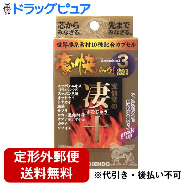 【本日楽天ポイント5倍相当】【定形外郵便で送料無料】株式会社宝仙堂宝仙堂の凄十 豪快パック（4粒×3コ入）【TK220】