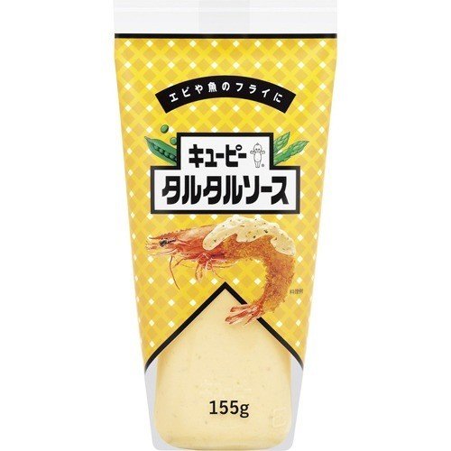 ■製品特徴フライには迷わずコレ！卵のコク、玉ねぎの甘味、程よい酸味が絶妙なバランスのタルタルソースです。濃厚なコクとうま味が味わえます。■内容量155g■原材料食用植物油脂（国内製造）、卵、砂糖類（ぶどう糖果糖液糖、砂糖）、醸造酢、乾燥たまねぎ、食塩、にんじん、香味食用油、卵加工品、ピクルス、ガーリックペースト、香辛料、卵たん白加水分解物／増粘剤（加工でん粉、キサンタンガム）、調味料（アミノ酸）、酸味料、香辛料抽出物、（一部に卵・大豆を含む）■栄養成分表示大さじ約1杯(15g)当たり：エネルギー 75kcal、たんぱく質 0.3g、脂質 7.5g、炭水化物 1.4g、食塩相当量 0.3g■使用方法チキンカツ丼やタルタルコロッケサンドなどに最適です。■注意事項開封前保存方法：直射日光を避け、なるべく涼しい場所に保存開封前賞味期限：製造日を含め7ヵ月(常温)含有アレルゲン：卵・大豆【お問い合わせ先】こちらの商品につきましての質問や相談は、当店(ドラッグピュア）または下記へお願いします。キユーピー 株式会社〒182-0002 東京都調布市仙川町2-5-7 仙川キユーポート電話：0120-14-11229:00〜17:30(土・日・祝日は除く)広告文責：株式会社ドラッグピュア作成：201908YK神戸市北区鈴蘭台北町1丁目1-11-103TEL:0120-093-849製造販売：キユーピー 株式会社区分：食品・日本製文責：登録販売者 松田誠司■ 関連商品タルタルソース関連商品キユーピー 株式会社お取り扱い商品