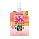 ■製品特徴忙しく不規則な生活で食事が乱れがちな時など、十分に摂りきれないビタミン全13種と食物繊維4gを一度に摂ることができる｢1日分のビタミンゼリー」＜食物繊維＞。ピーチらしいまろやかな甘味のおいしさを、みずみずしいゼリーの食感で楽しめます。デザートや休憩時のおやつ代わりに、おいしく手軽にビタミンを補給できます■内容量180g×24個■原材料糖類(砂糖(国内製造)、果糖ぶどう糖液糖)、もも果汁、難消化性デキストリン、植物油脂パウダー、食塩／酸味料、ゲル化剤(増粘多糖類)、乳酸カルシウム、V.C、塩化カリウム、香料、パントテン酸Ca、ナイアシン、V.E、V.B1、V.B2、V.A、V.B6、葉酸、V.K、ビオチン、V.D、V.B12■栄養成分表示エネルギー 110kcal脂質 0g糖質 26g食塩相当量 0.25gビタミンB1 1.2～2.8mg(100〜233%)ビタミンB6 1.3mg(100%)ビタミンC 100～300mg(100〜300%)ビタミンE 6.3mg(100%)ナイアシン 13mg(100%)葉酸 240～710μg(100〜296%)たんぱく質 0g炭水化物 31g食物繊維 4～6gビタミンA 770μg(100%)ビタミンB2 1.4mg(100%)ビタミンB12 2.4～11.7μg(100〜488%)ビタミンD 5.5μg(100%)ビタミンK 150μg(100%)パントテン酸 4.8～27.7mg(100〜577%)ビオチン 50μg(100%)■賞味期限製造後10ヶ月■使用期限直射日光・高温・凍結を避けて保存してください。■アレルギー■ビオチンは、皮膚や粘膜の健康維持を助ける栄養素です。■ビタミンAを含みますので妊娠3ヶ月以内又は妊娠を希望する女性は過剰摂取にならないよう注意してください。■ビタミンKを含みますので血液凝固阻止薬を服用している方は本品の摂取を避けてください。■1日当たり1袋を目安にお飲みください。■本品は、多量摂取により疾病が治癒したり、より健康が増進するものではありません。1日の摂取目安量を守ってください。■本品は、特定保健用食品と異なり、消費者庁長官による個別審査を受けたものではありません。■薬を服用あるいは通院中の方はお医者様にご相談の上お召し上がりください。■乳幼児は摂取をお控えください。■開封後は早めにお召し上がりください。■冷やすといっそうおいしくお飲みいただけます。■凍結・高温により食感が変わったり、水分が分離することがあります。■成分がキャップ裏に付着したり、日数の経過により液色が変わることがありますが、品質には問題ありません。■摂りすぎ、あるいは体質・体調によっては、一時的におなかがゆるくなることがあります。■空容器はくずかごへお捨てください。■その他もも【お問い合わせ先】こちらの商品につきましての質問や相談は、当店(ドラッグピュア）または下記へお願いします。ハウスウェルネスフーズ株式会社〒664-0011 兵庫県伊丹市鋳物師3丁目20電話：00120-80-9924受付時間：平日10：00～13：00、14：00～16：00広告文責：株式会社ドラッグピュア作成：202105AY神戸市北区鈴蘭台北町1丁目1-11-103TEL:0120-093-849製造販売：ハウスウェルネスフーズ株式会社区分：食品・日本製文責：登録販売者 松田誠司■ 関連商品ゼリー飲料関連商品ハウスウェルネスフーズ株式会社お取り扱い商品