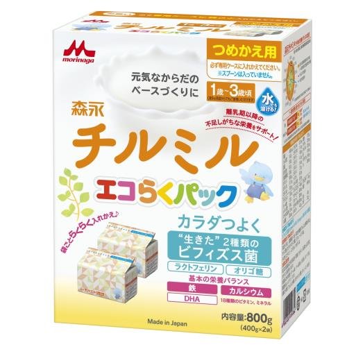 【送料無料・手数料無料】森永乳業株式会社森永チルミル エコらくパック つめかえ用 800g(400g×2袋入)×..