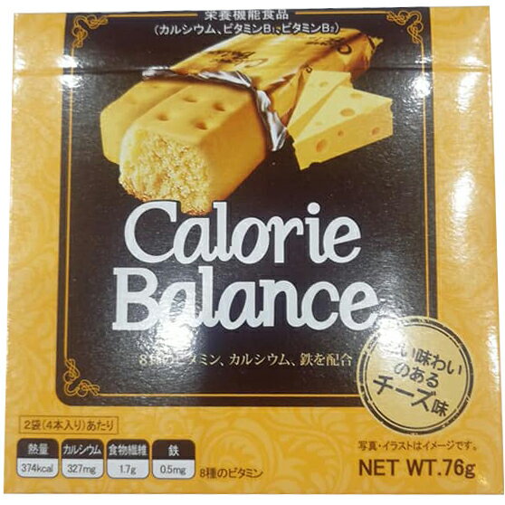 ヘテパシフィック株式会社　カロリーバランス　チーズ味76g(4本)【栄養機能食品（カルシウム・ビタミンB1・ビタミンB2）】＜ロッテと並..