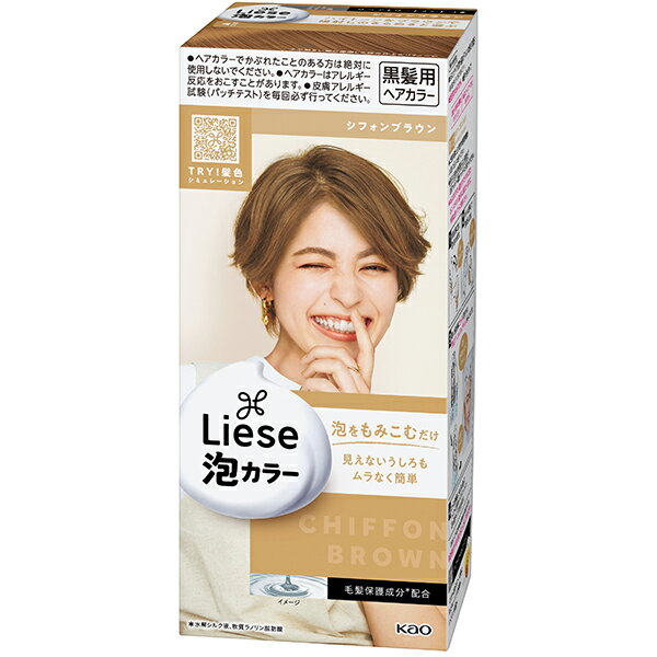 【本日楽天ポイント5倍相当】花王株式会社 リーゼ(Liese) 泡カラー シフォンブラウン 108ml【医薬部外品】＜黒髪用ヘアカラー＞【ドラッグピュア楽天市場店】【北海道 沖縄は別途送料必要】