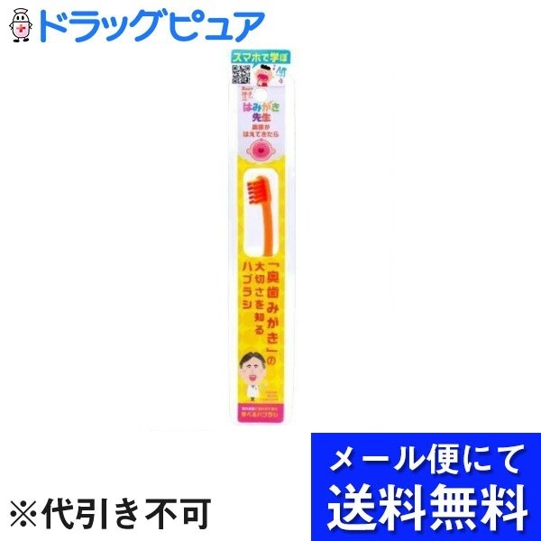 【2％OFFクーポン配布中 対象商品限定】【メール便で送料無料 ※定形外発送の場合あり】株式会社オカムラはみがき先生 ベビー奥歯が磨きやすい歯ブラシ 1本【ドラッグピュア楽天市場店】【RCP】(メール便のお届けは発送から10日前後が目安です)