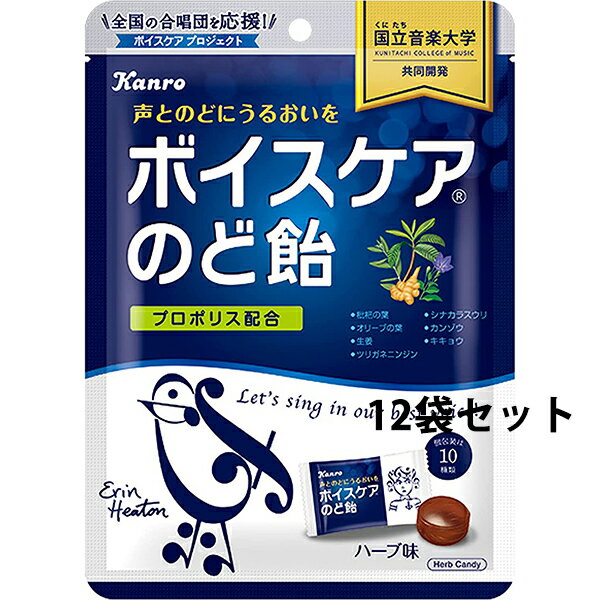 【☆】カンロ株式会社　ボイスケアのど飴　70g入×12袋セット［個包装タイプ］＜音楽大学との共同開発＞【RCP】【北海道・沖縄は別途送料必要】