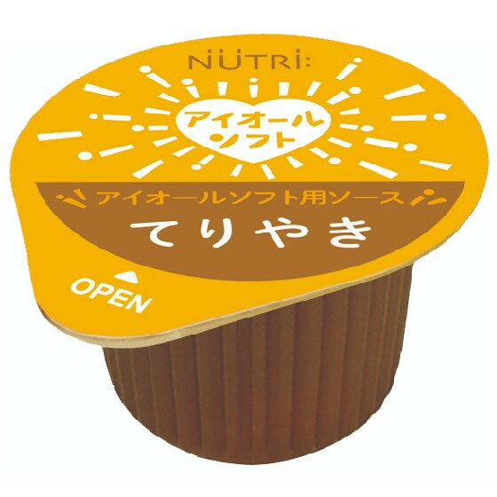 ■製品特徴アイオールソフトの専用ソースです。お食事向けのソース（おかず風の味付け）。■内容量21g×12個セット■原材料還元水飴(国内製造)、澱粉分解物、砂糖、醤油(小麦・大豆を含む)、発酵調味料、オニオンパウダー、粉末しょうゆ、酵母エキスパウダー、食塩、鰹節エキスパウダー、香味食用油/調味料(アミノ酸等)、増粘多糖類、香料、カラメル色素、香辛料抽出物■栄養成分表示(1個:18g当たり)エネルギー/40kcal、たんぱく質/0.2g、脂質/0g、炭水化物/9.8g、食塩相当量/0.8g■賞味期限製造日より1年■注意事項◎原料由来の成分が浮遊・沈殿することがありますが、品質に問題はありません。◎開封後はお早めにご使用ください。容器の破損などの危険がありますので、そのまま加熱・冷凍はしないでください。◎本品は、アイオールソフトにかけてご使用ください。●銀あんには大豆、さばが原材料の一部に含まれております。●てりやきには小麦、大豆が原材料の一部に含まれております。●みたらしには小麦、大豆が原材料の一部に含まれております。■アレルギー小麦・大豆・乳成分・オレンジ・豚肉【お問い合わせ先】こちらの商品につきましての質問や相談は、当店(ドラッグピュア）または下記へお願いします。ニュートリー株式会社〒510-0013 三重県四日市市富士町1-122電話：0120-219-038受付時間：9:00～17:00（土日祝日・年末年始・お盆を除く）広告文責：株式会社ドラッグピュア作成：202306AY神戸市北区鈴蘭台北町1丁目1-11-103TEL:0120-093-849製造販売：ニュートリー株式会社区分：食品文責：登録販売者 松田誠司■ 関連商品トッピング関連商品てりやき関連商品ニュートリー株式会社お取り扱い商品