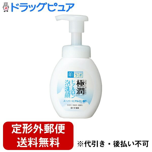 【本日楽天ポイント5倍相当】【定形外郵便で送料無料でお届け】ロート製薬株式会社肌ラボ 極潤 ヒアルロン泡洗顔 160mL【ドラッグピュア】【▲2】【TK510】