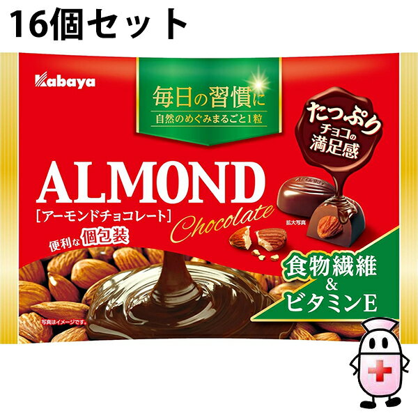 【送料無料】カバヤ食品株式会社　アーモンドチョコレート　109 g（個包装込み）入×16個セット【ドラッグピュア楽天市場店】【△】