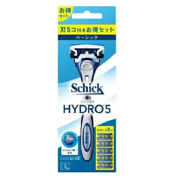 【本日楽天ポイント5倍相当】【送料無料】シック・ジャパン株式会社ハイドロ5 ベーシック コンボパック 本体1本+替刃4個入【ドラッグピュア楽天市場店】【RCP】【△】【CPT】