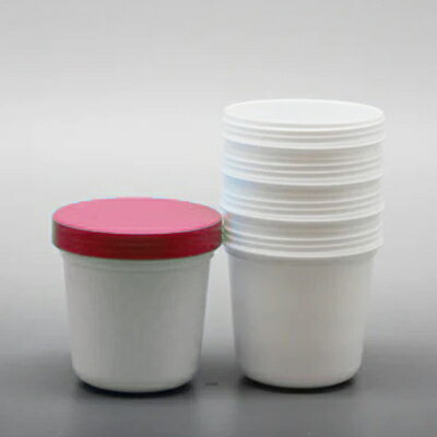 【本日楽天ポイント5倍相当】【送料無料】ケンツメディコ株式会社　CP 軟膏壷　100g［キャップ：赤］50個入＜壷が重ねられます［本体：白色］＞＜クリーム・なんこうミキサー容器＞＜プラ壺＞【ドラッグピュア楽天市場店】【RCP】【△】