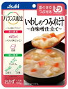 【バランス献立 いわしのつみれ汁 白味噌仕立ての商品詳細】 ・ご家庭では調理がしづらい、いわしを使用したメニューです。 いわしのつみれと、豆腐やにんじん、ごぼう、大根などを使用し、白味噌であっさりした味わいに仕上げました。 ・かむ力や飲み込む力が低下した方でもおいしくお召し上がりいただける「歯ぐきでつぶせる」タイプです。 原材料名 野菜（にんじん、ごぼう、だいこん、はくさい）、豆腐（豆乳（大豆を含む）、でん粉、デキストリン）、魚だんご（いわし、パン粉、小麦粉、たまねぎ、植物油脂、食塩）、米みそ、砂糖、チキンエキス、発酵調味料、白だし（さばを含む）、チキンオイル、にんにくペースト、しょうがペースト、食塩／増粘剤（キサンタン）、調味料（アミノ酸等）、豆腐用凝固剤 1袋（100g）当たりの栄養成分 エネルギー45kcal たんぱく質1.8g 脂質1.3g 炭水化物6.5g 食塩相当量0.68g 広告文責：株式会社ドラッグピュア 作成：201911KOY 神戸市北区鈴蘭台北町1丁目1-11-103 TEL：0120-093-849 製造・販売者：アサヒグループ食品 150-0022 東京都渋谷区恵比寿南2-4-1 お問い合わせ：0120-88-9283 ） 原産国：日本 商品区分：食品