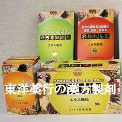 『東洋薬行　折衝飲（せっしょういん）エキス細粒　90包×2個』【第2類医薬品】商品コード：003213964※画像はイメージとなりますので、実際の商品とは異なる場合がございます◆効能効果 - 折衝飲エキス細粒〔東洋〕 体力中等度以上で，下腹部痛があるものの次の諸症：月経不順，月経痛，月経困難，神経痛，腰痛，肩こり ◆用法用量 - 折衝飲エキス細粒〔東洋〕 次の量を空腹時に水又はぬるま湯と一緒に服用して下さい。 ［1回量：1日服用回数］ 2.0g（1包）：3回◆成分分量 - 折衝飲エキス細粒〔東洋〕 6g(3包)中 折衝飲水製エキス　4g （ボタンピ・センキュウ・シャクヤク・ケイシ各3g，トウニン・トウキ各5g，エンゴサク・ゴシツ各2.5g，コウカ1.5g） (添加物) トウモロコシデンプン◆使用上の注意 - 折衝飲エキス細粒〔東洋〕 漢方薬は原則として随証的方法と云って体質や病状などを参考に使用します。 しかし，正しく判断することは漢方に慣れていないと非常に難しいものです。 そこで医師，薬剤師又は登録販売者とよく相談して薬を正しく使用して下さい。 ■相談すること 1．次の人は服用前に医師，薬剤師又は登録販売者に相談して下さい。 　（1）医師の治療を受けている人。 　（2）妊婦又は妊娠していると思われる人。 　（3）胃腸が弱く下痢しやすい人。 　（4）今までに薬などにより発疹・発赤，かゆみ等を起こしたことがある人。 2．服用後，次の症状があらわれた場合は副作用の可能性があるので，直ちに服用を中止し，この文書を持って医師，薬剤師又は登録販売者に相談して下さい。 ［関係部位：症状］ 皮膚：発疹・発赤，かゆみ 消化器：食欲不振，胃部不快感 3．1ヵ月位服用しても症状がよくならない場合は服用を中止し，この文書を持って医師，薬剤師又は登録販売者に相談して下さい。 ◆保管上の注意 - 折衝飲エキス細粒〔東洋〕分包 （1）直射日光の当たらない，湿気の少ない涼しい所に保管して下さい。 （2）小児の手の届かない所に保管して下さい。広告文責：株式会社ドラッグピュア作成：201411KY神戸市北区鈴蘭台北町1丁目1-11-103TEL:0120-093-849製造販売元：株式会社東洋薬行お客様相談室電話：03-3813-2263受付時間　平日9:00〜17:00（土、日、祝祭日は除く）販売元：栃本天海堂〒530-0053　大阪市北区末広町3番21号TEL 06-6312-8425区分：第2類医薬品登録販売者：松田誠司 ■ 関連商品 株式会社東洋薬行 お取り扱い商品栃本天海堂　お取り扱い商品折衝飲　関連商品●ドラッグピュアおすすめ東洋漢方製剤●詳しくは、弊店の漢方アドバイザー又は、生活習慣病アドバイザーにお尋ねくださいませ。より適した選薬のために選薬質問書をご用意いたしております。ご選薬が難しい場合やご体質の分析をご希望の方はご購入前にご相談をいただければと存じます。----------------------------------------------------------------------------------------------------■選薬質問書をご希望の方はこちらからお申し込みくださいませ。--------------------------------------------------