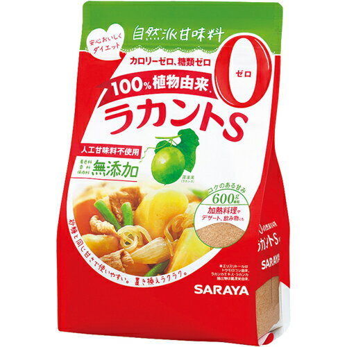 【お買い物マラソン開催中！本日楽天ポイント5倍相当】サラヤ　カロリー0の自然派甘味料ラカントS　顆粒600g×12個（1ケース）（特別用途食品）甘味料【ドラッグピュア楽天市場店】【RCP】