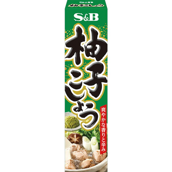 ■製品特徴柚子の爽やかな香りと青唐辛子のピリッとした辛味が特徴です。寄せ鍋、水炊きなどの鍋料理や餃子、焼き鳥、パスタ、ステーキなどに。■内容量40g■原材料ゆず(国産)、青唐辛子、食塩／ソルビット、セルロース、酒精、香料、増粘剤(キサンタン)、クチナシ色素■栄養成分表示10gあたりエネルギー：8kcal、たんぱく質：0.1g、脂質：0.1g、炭水化物：1.6g、食塩相当量：1.8g■使用方法お刺身・餃子・麺類・お鍋の薬味に、ステーキの下味など幅広く使えます■注意事項開封後はキャップをしっかり閉めて冷暗所に保管してください。賞味期限(開封前)12ヶ月【お問い合わせ先】こちらの商品につきましての質問や相談は、当店(ドラッグピュア）または下記へお願いします。エスビー食品株式会社〒103-0026 東京都中央区日本橋兜町 18-8電話：0120-120-671平日午前9時〜午後5時（土・日・祝日、夏期・年末年始等の当社休業日を除く）広告文責：株式会社ドラッグピュア作成：201908YK神戸市北区鈴蘭台北町1丁目1-11-103TEL:0120-093-849製造販売：エスビー食品株式会社区分：食品・日本文責：登録販売者 松田誠司■ 関連商品柚子こしょう関連商品エスビー食品株式会社お取り扱い商品