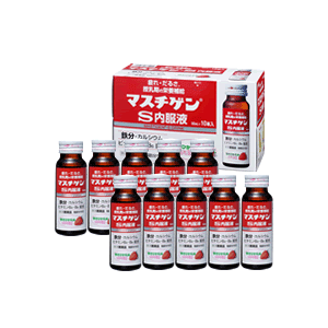 内容量：50mL ×10本【製品特徴】ビタミン含有保健薬、ドリンク剤。疲れ・だるさ、授乳期の栄養補給。鉄分・カルシウム・ビタミンB2・B6配合。脂肪分ゼロ、甘さひかえめのイチゴ味です。医薬品。●剤　型：ドリンク剤●効　能・貧血による食欲不振・肉体疲労・産前産後・妊娠授乳期または諸出血に伴う鉄欠乏性貧血・病中病後・発熱性消耗性疾患などの場合の栄養補給●用法・用量大人(15歳以上)1日1回1本(50ml)を服用して下さい。服用に際して次のことに注意してください(1)15歳未満の小児には服用させないで下さい。(2)定められた用法及び用量を厳守して下さい。●成　分1本50mL中(31kcal)クエン酸鉄アンモニウム：20mg(鉄として3mg)グルコン酸カルシウム：1000mgビタミンB2リン酸エステル：3mgビタミンB6：25mgタウリン：800mgL-アスパラギン酸カリウム：100mgL-アスパラギン酸マグネシウム：100mgニコチン酸アミド：30mg無水カフェイン：50mg●添加物：アルコール0.05mL以下液糖(白糖・果糖・ブドウ糖)、クエン酸水和物、dl-リンゴ酸、カラメル、安息香酸ナトリウム、パラベン、香料、鉄味をまれに感じることがあります。●使用上の注意●相談すること1.次の人は、服用前に医師または薬剤師に相談して下さい。(1)今までに薬によるアレルギー症状(例えば発熱、発疹、ぜんそく、かゆみ等)を起こしたことがある人。(2)医師の治療をうけている人。2.次の場合は、直ちに服用を中止し、この商品をもって医師または薬剤師に相談して下さい。(1)本剤の服用により胃部不快感、下痢、発疹等の症状があらわれた場合。(2)1ヵ月位服用しても症状の改善がみられない場合。【お問い合わせ先】こちらの商品につきましての質問や相談につきましては、当店（ドラッグピュア）または下記へお願いします。日本臓器製薬お客様相談窓口電話06-6222-0441(土・日・祝日を除く9：00-17：00)広告文責：株式会社ドラッグピュア作成：201502ST神戸市北区鈴蘭台北町1丁目1-11-103TEL:0120-093-849製造販売者：日本臓器製薬株式会社区分：第2類医薬品・日本製文責：登録販売者　松田誠司 ■ 関連商品 日本臓器株式会社　お取扱商品マスチゲン　シリーズ貧血に