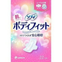 【N210】【本日楽天ポイント5倍相当】ユニ・チャーム株式会社ソフィ　ボディフィット　羽つき　ふつうの日用21cm　22枚入【ドラッグピュア楽天市場店】【北海道・沖縄は別途送料必要】