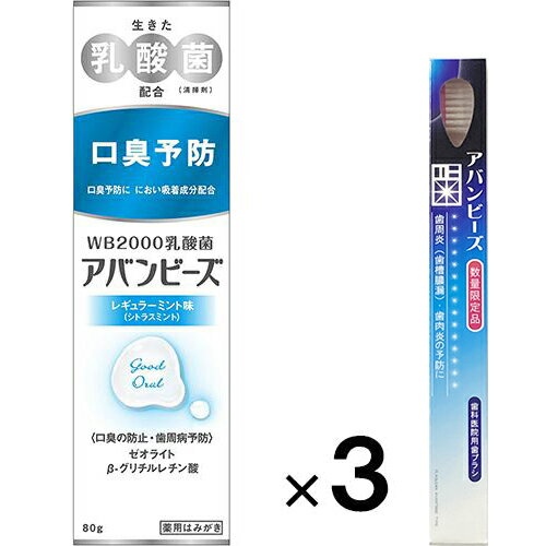 アバンビーズ レギュラーミント味 80g ×3個