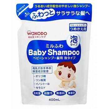 和光堂 ミルふわ ベビーシャンプー髪用 泡タイプ つめかえ用 400ml【アサヒグループ食品】