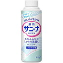 ■薬用 サニーナ つけかえ用 90ml【花王】 トイレットペーパーをやわらかくして、やさしいふき心地に。さっぱりキレイにふきとれ、おしりはいつも清潔です。 ●消炎剤（有効成分）が、肛門周辺部やデリケートゾーンのかぶれ・ただれや、おむつかぶれ、股ずれを防ぎます ●ふきとり後も肛門周辺部やデリケートゾーンの皮フを保護し、清潔に保ちます（スクワラン（基剤）配合） ●温水洗浄機が使えない時に・ふくと痛い時に・出産前後のおしりに・デリケートゾーンにも ●赤ちゃんにも使えます ●アルコールフリー ●本体につけかえて約900回スプレーできます（1回 約0.1ml） ■内容量：90ml ■成分： ジメチルイソプロピルアズレン（グアイアズレン）＊、シクロジメチコン、流動パラフィン、スクワラン ＊は「有効成分」無表示は「その他の成分」 ■使い方： ●トイレットペーパーに数回スプレーしてふいてください。 ●容器を立ててスプレーボタンを下までしっかり押してスプレーしてください。 ■成分： ジメチルイソプロピルアズレン（グアイアズレン）*、シクロジメチコン、流動パラフィン、スクワラン、無水エタノール *は「有効成分」、無表示は「その他の成分」 ■使用上の注意： ●使い始めは5〜6回、強く空押しする。 ●低温時にはうまく霧にならないことがある。 ●傷、はれもの、湿疹等異常のあるところには使わない。 ●肌に異常が生じていないかよく注意して使う。肌に合わない時や、使用中、赤み、はれ、かゆみ、刺激、色抜け（白斑等）や黒ずみ等の異常が出た時、また日光があたって同じような異常が出た時は使用を中止し、皮フ科医へ相談する。使い続けると症状が悪化することがある。 ●本品は火気に近づけない。 ●子供の手の届くところに置かない・誤飲に注意する。 ■製造販売元： 花王株式会社 〒103-0025 東京都中央区日本橋茅場町一丁目14番10号 「生活者コミュニケーションセンター 消費者相談室」 電話番号：0120-165-693 受付時間：9：00〜17：00(土曜・日曜・祝日を除く) ■広告文責： 多賀城ファーマシー 株式会社 TEL. 022-362-1675 ■原産国：日本 ■区分：医薬部外品 ※パッケージデザイン・内容量等は予告なく変更されることがあります。