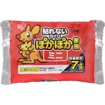 ■貼れないカイロ ぽかぽか家族 ミニ 10個入【アイリスオーヤマ】 ▼ぽかぽかカイロ！足腰の冷えや屋外作業に！ 「貼れないカイロ ぽかぽか家族 ミニ 10個入」は、冬や寒い時期に欠かせないアイテムです。整備作業で冷え切った手や体を温めます。...