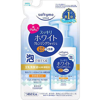 ソフティモ 泡クレンジングウォッシュ ホワイト つめかえ180ml【コーセーコスメポート】【納期：1週間程度】