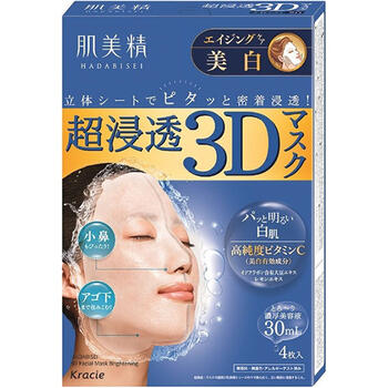 肌美精 超浸透3Dマスク エイジングケア（美白）4枚入【クラシエホームプロダクツ】【医薬部外品】【納期：1週間程度】