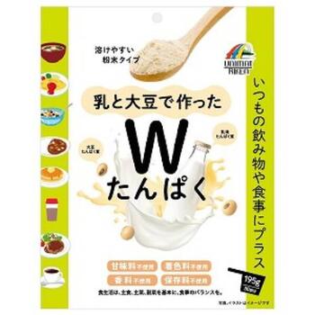 乳と大豆で作ったWたんぱく 195g【ユニマットリケン】【メール便1個まで】