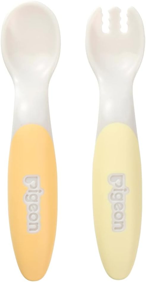 ピジョン じぶんでつかえる スプーン＆フォーク プラスチック FRESHカラー ケース付き(1セット)【4902508181365】