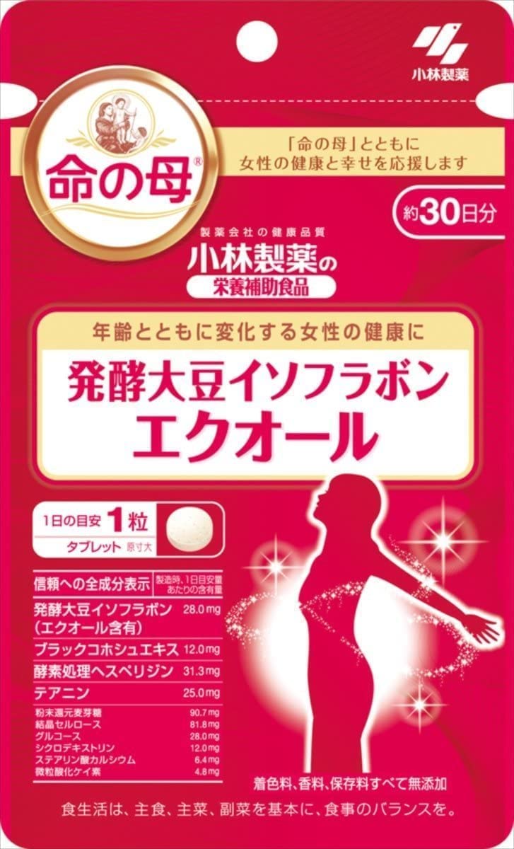 【送料無料】小林製薬の栄養補助食品 発酵大豆イソフラボン エクオール(30粒)【4987072039915】