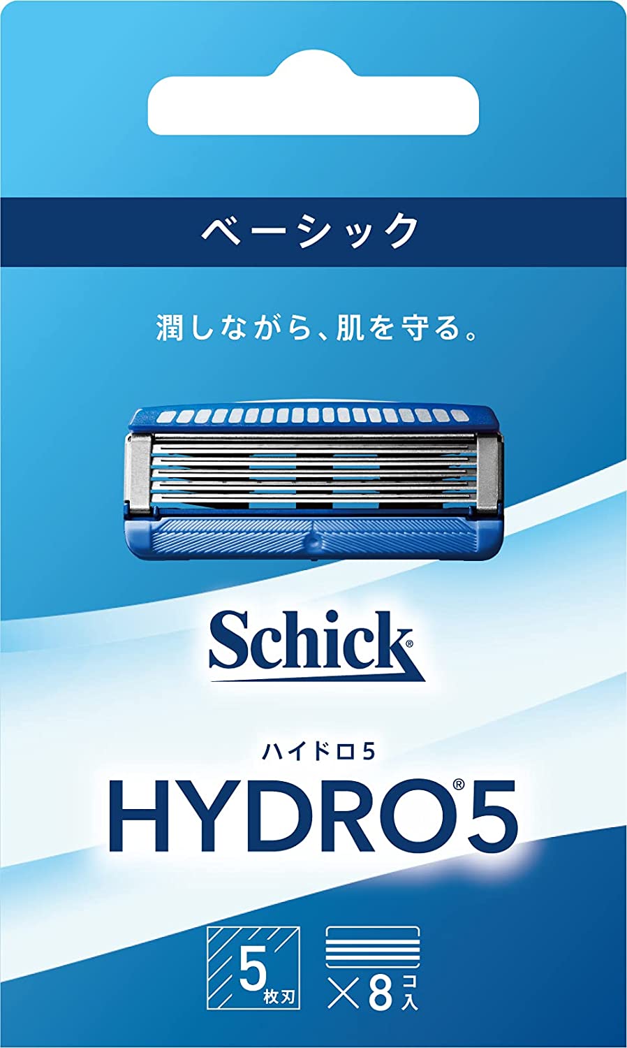 内容量 8コ入 商品説明 ●モイスチャージェルBOX?搭載で剃りながら肌潤す ●アロエ＋ビタミンE*（＊アロエ：アロエベラ液汁、ビタミンE：トコフェロール：保湿剤）に加え、ヒアルロン酸*（＊ヒアルロン酸Na：保湿剤）を配合 ●「スキンガード付5枚刃」が、肌上の動きをコントロールして摩擦を軽減 ●「ウォータースルー構造」で残ったヒゲやシェービング剤を簡単洗い流し ●「フリップ式トリマー?」で細かい部分も簡単に剃れる 替刃4個入 発売販売元 シック・ジャパン株式会社 〒141－8671 東京都品川区上大崎2－24－9 お問い合わせはお客様相談室まで 03－5487－6801 メーカー名 シック・ジャパン 文責：株式会社ドラッグWAKUWAKU　登録販売者　桑原芳浩 広告文責：株式会社ドラッグWAKUWAKU TEL：0439-50-3389