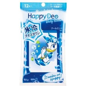 【メール便可】マンダム ハッピーデオ ボディシート【4902806101454】 アイスダウン クールミントの香り(12枚入)のサムネイル