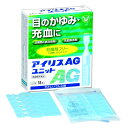 商品説明「アイリスAG ユニット 18本入」は、ほこりやゴミなどによる目のかゆみや充血をおさえる1回使いきりタイプの目薬です。防腐剤フリーでいつでも新鮮にご使用いただけます。2つの抗炎症剤(イプシロン-アミノカプロン酸、グリチルリチン酸ニカリウム)と基準最大量配合した充血除去剤(塩酸テトラヒドロゾリン)、抗ヒスタミン、栄養成分、眼粘膜保護の計6成分を配合。目の炎症・充血を効果的にしずめ、しかも、しみない、やさしいさし心地です。医薬品。使用上の注意●相談すること1.次の人は使用前に医師又は薬剤師に相談してください(1)医師の治療を受けている人。(2)本人又は家族がアレルギー体質の人。(3)薬によりアレルギー症状を起こしたことがある人。(4)次の症状のある人。はげしい目の痛み(5)次の診断を受けた人。緑内障2.次の場合は、直ちに使用を中止し、この説明書を持って医師又は薬剤師に相談してください(1)使用後、次の症状があらわれた場合関係部位 症状 皮ふ 発疹・発赤、かゆみ 目 充血、かゆみ、はれ (2)目のかすみが改善されない場合(3)5-6日間使用しても症状がよくならない場合効能・効果目のかゆみ、結膜充血、眼病予防(水泳のあと、ほこりや汗が目に入ったときなど)、眼瞼炎(まぶたのただれ)、目のかすみ(目やにの多いときなど)、紫外線その他の光線による眼炎(雪目など)、目のつかれ、ハードコンタクトレンズを装着しているときの不快感用法・用量1日3-6回、1回2-3滴を点眼してください。**使い方**(1)無理にひっぱらず、キャップ部分をゆっくり回して開けてください。(2)1日3-6回、1回2-3滴を点眼してください。(1本で両眼に点眼できます)(3)容器には、薬液が押し出しやすいように、やや多く入っていますが、一度開封したものは、液が残っていても必ず捨ててください。プラスチックとして分別してください。**注意**(1)定められた用法・用量を厳守してください。(2)過度に使用すると、異常なまぶしさを感じたり、かえって充血を招くことがあります。(3)小児に使用させる場合には、保護者の指導監督のもとに使用させてください。(4)容器の先をまぶた、まつ毛にふれさせないでください。また混濁したものは使用しないでください。(5)ソフトコンタクトレンズを装着したまま使用しないでください。(6)点眼用にのみ使用してください。(7)無理にひっぱって開封しないでください。また、いきおいよく開封すると、薬液が飛び散ることがありますので注意してください。(8)本剤は「一回使いきりタイプ」の点眼剤で、防腐剤を含有しておりませんので、使用後の残液は捨ててください。成分・分量成分 分量 はたらき イプシロン-アミノカプロン酸 1.0% 抗炎症作用により、目の炎症をしずめます グリチルリチン酸二カリウム 0.25% マレイン酸クロルフェニラミン 0.03% 不快な目のかゆみをおさえます 塩酸テトラヒドロゾリン 0.05% 目の充血をおさえます アミノエチルスルホン酸(タウリン) 1.0% 栄養を与え、目のつかれをやわらげます コンドロイチン硫酸ナトリウム 0.1% 角膜の乾燥を防いで、目を保護します 添加物：ホウ酸、pH調節剤、等張化剤、エデト酸Na**注意**本剤の点眼後、口中に甘みを感じることがありますが、甘みは有効成分のグリチルリチン酸二カリウムによるものですから、ご心配ありません。保管および取扱い上の注意(1)直射日光の当たらない涼しい所に保管してください。(2)小児の手のとどかない所に保管してください。(3)他の容器に入れかえないでください。(誤用の原因になったり品質が変わることがあります)(4)他の人と共用しないでください。(5)車のダッシュボード等高温下に放置しないでください。(容器の変形や薬液の品質が劣化することがあります)(6)ズボンの後ろポケット等に製品を入れると、キャップがあくことがありますので、注意してください。(7)使用期限を過ぎた製品は使用しないでください。なお、使用期限内であっても、開封後はなるべくはやく使用してください。(品質保持のため)**目薬をさす時の注意と正しいさし方**注意●容器の先がまぶたやまつ毛にふれると、目やにや雑菌等のため、薬液が汚染又は混濁することがありますので注意してください。正しいさし方●手をよく洗い、目に直接指がふれないようにしてください。●やや上を向いて指で下まぶたをさげ、まぶたの裏側にしずくを落としてください。お問い合わせ先本品についてのお問い合わせは、お買い求めのお店、又は下記にお願いいたします。連絡先 大正製薬株式会社お客様119番室電話 03-3985-1800受付時間 8：30-21：00(土、日、祝日を除く)●発売元大正製薬株式会社東京都豊島区高田3丁目24番1号●製造販売元ファーマパック株式会社富山県富山市小中163番地使用期限：使用期限まで100日以上ある医薬品をお届けします。商品区分：【第2類医薬品】医薬品販売に関する記載事項文責：株式会社ドラッグWAKUWAKU　登録販売者　桑原　芳浩広告文責：株式会社ドラッグWAKUWAKUTEL：0439-50-3389