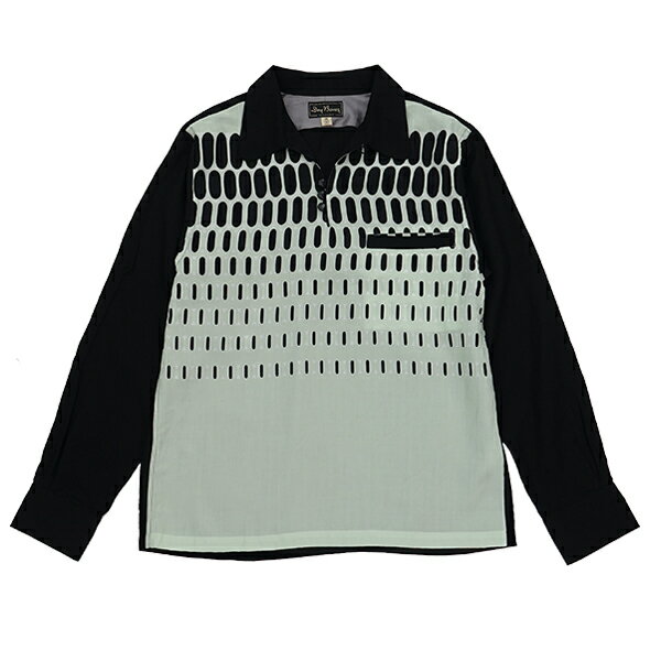 ツートン プルオーバー シャツ 「イレギュラー ドット」/ 2tone Pullover Shirt “IRREGULAR DOT” / メンズ シャツ 長袖 トップス