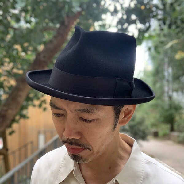 ラビットファー ホンブルグ ハット/ Rabbit Fur Homburg Hat / DRY BONES