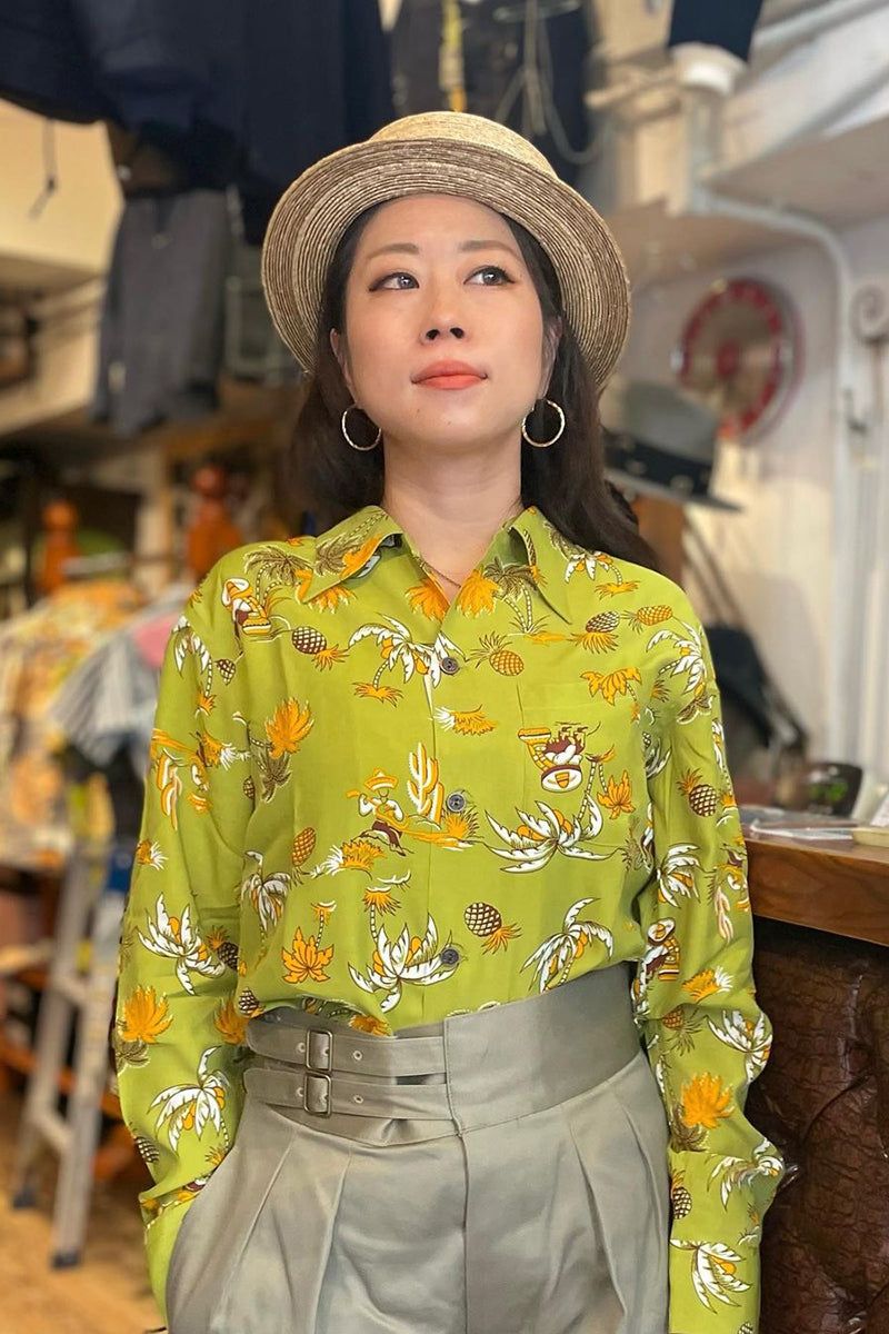 長袖ハワイアンシャツ 「メキシコ」/ DRY BONES【ドライボーンズ】