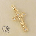ダイヤ4石がついた【リアルなクロス】ペンダント・チャーム■18k/18金 クロス■DEVAS ディーヴァス