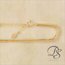 【New 6/16新作!】 K18 ゴールド 2連 ブレスレット ベネチアンチェーン レディース 18K 18金 【送料無料】