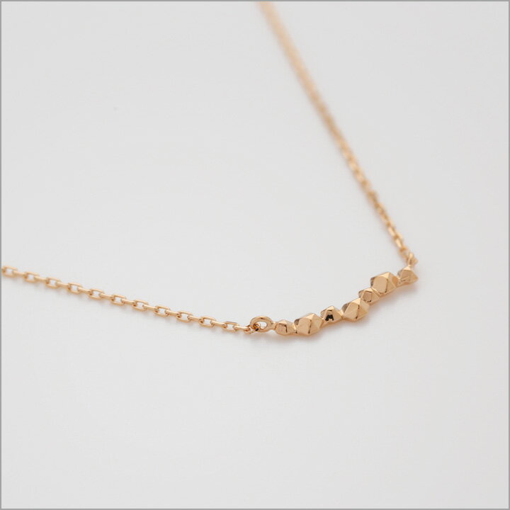18金 ネックレス k18 ピンクゴールド レディース シンプル バー 横棒 凸凹 ゴツゴツ 18金ネックレス k18 ピンクゴールドネックレス 18k プチ 華奢ネックレス 小さめ 普段 使い 18 金 18kネックレス 38cm 39cm 40cm サイズ k18ネックレス