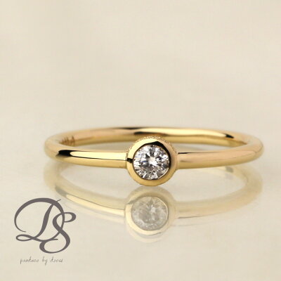 K18ゴールドリング【ダイヤモンド】0.1ct ダイヤ 一粒ダイヤ 18k 18金 指輪 gold ring DEVAS ディーヴァス 誕生日 妻 かわいい レディース ゴールド リング アクセサリー ジュエリー プレゼント