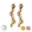 18金 ピアス 18k 18金ピアス レディース シンプル スティック バー 凹凸 ゴールド 金ピアス k18 金属アレルギー対応 スタッド 両耳 小さめ 小さ...