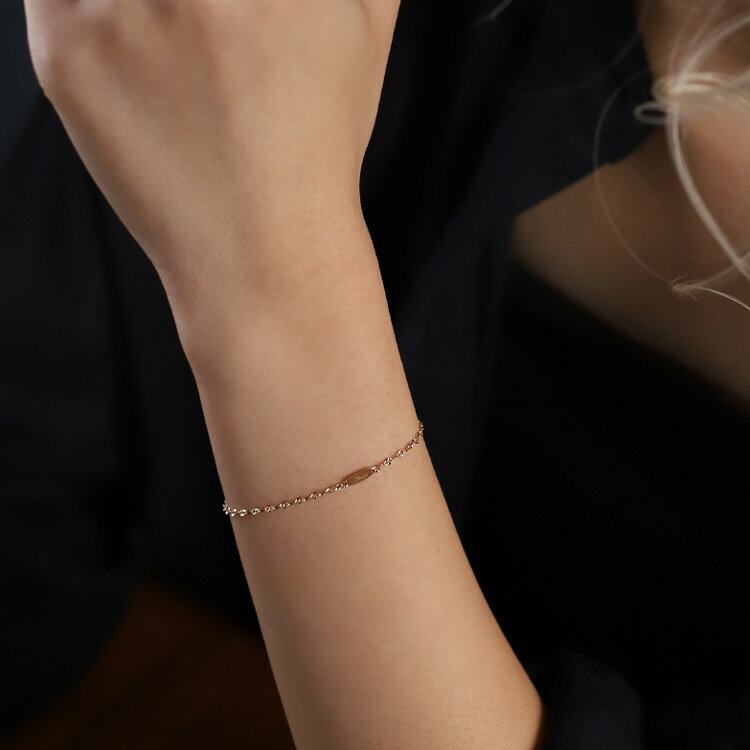 18金 ブレスレット k18 レディース シンプル ピンクゴールド ネーム 刻印 名入れ ブルームチェーン 1.6mm k18ブレスレット ゴールド チェーン ブレスレットチェーン k18 18金ブレスレット 18k 13cm + 2cm 14cm + 3cm サイズ