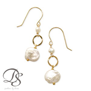 18金 ピアス 18k 18金ピアス レディース シンプル 天然石 淡水パール バロックパール ゴールド 金ピアス k18 金属アレルギー対応 シンプルピアス フック 揺れる 大人かわいい 可愛い 華奢 18kピアス 18 金 k18ピアス おしゃれ 大人 両耳