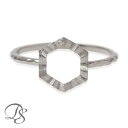 【2200円OFF 8/10まで】 プラチナ リング 六角形 ヘキサゴン シルク 凸凹 デザインリング ピンキーリング pt950 プラチナ950 レディース 細い 指輪 シンプル 地金 プラチナリング お守り 0号 1号 2号 3号 4号 5号 6号 7号