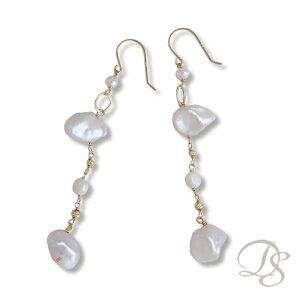 18金 ピアス 18k 18金ピアス レディース シンプル 天然石 淡水パール バロックパール ゴールド 金ピアス k18 金属アレルギー対応 フック フックピアス 揺れる かわいい 大人 上品 華奢 18kピアス 18 金 k18ピアス 普段 使い おしゃれ