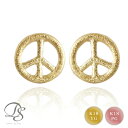 18金 ピアス 18k 18金ピアス レディース シンプル ピースマーク ダスト ゴールド 金ピアス k18 ピンクゴールド プラチナ Pt950 スタッドピア...