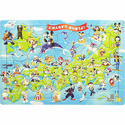 60ピース 子供向けパズル ミッキーと日本地図であそぼうよ 【チャイルドパズル】 DC-60-059 テンヨー 4才から