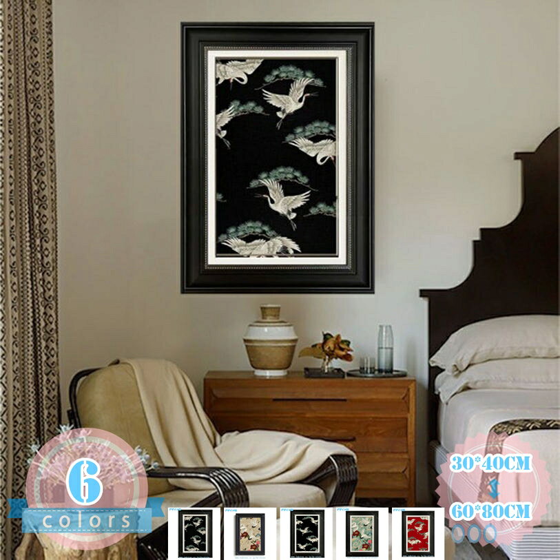 Rakuten - 500円OFFクーポン 500円OFFクーポン アートボード 玄関 木製 部屋飾り 壁の絵 ソファの背景絵画 オフィス油絵 贈り物 鶴柄 アートパネル 絵 装飾画 絵画 壁掛け かわいい 動物油絵 プリント 現代絵画 壁アート リビング 寝室 ホテル ギフト 装飾 インテリア