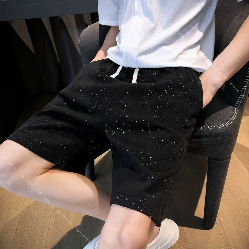 DSショップのショートパンツ メンズ 星柄 五分丈 ハーフパンツ イージーパンツ ウエストゴム 紐付き カジュアル 夏 スポーツ ウェア すっきり見え 快適 涼しい 大きいサイズ ルームウェア ds-store｜アングル3